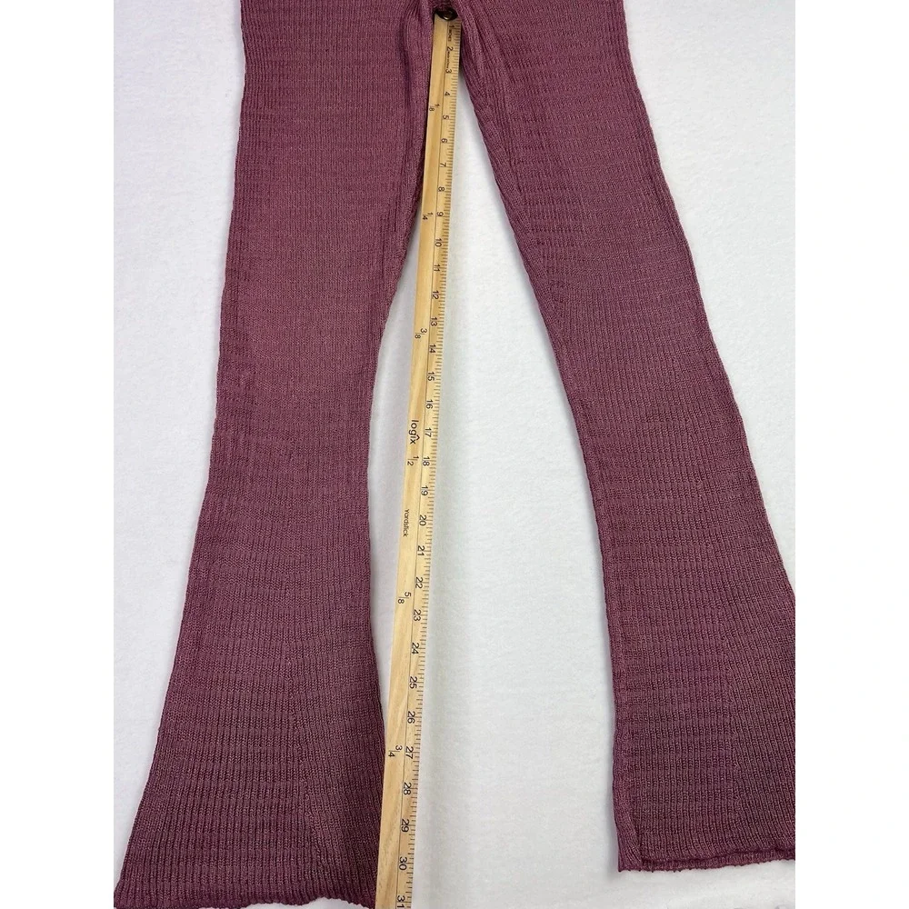 Free People Rosella Swit Pants Rhododendron Pink Knit Size L